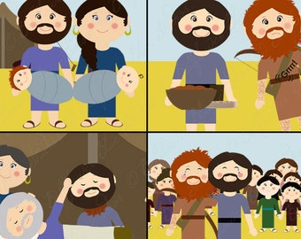 Jacob and Esau Digital Clipart