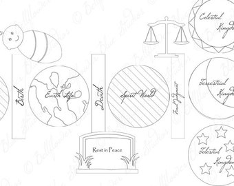 Plan of Salvation Digital Clipart (black & white line art version)