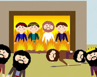 Shadrach, Meshach, and Abed-nego Digital Clipart