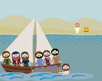 The Savior's Appearance at the Sea of Tiberias Digital Clipart