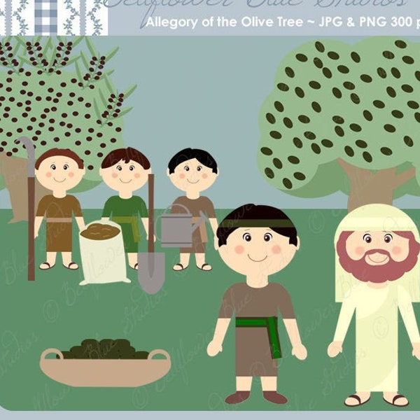 The Allegory of the Olive Tree Digital Clipart