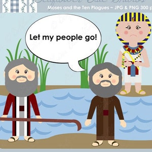 Moses and the Ten Plagues Digital Clipart image 1