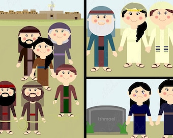 Ishmael and His Family Digital Clipart