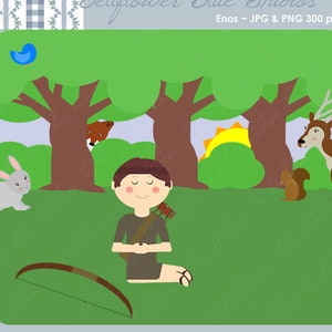 Enos Prays Digital Clipart