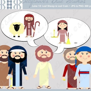 Luke 15 Digital Clipart: Intro, Parable of the Lost Coin, Parable of the Lost Sheep