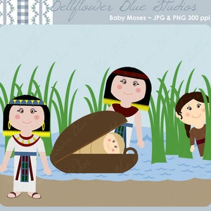 Baby Moses Digital Clipart