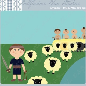 Ammon and King Lamoni Digital Clipart