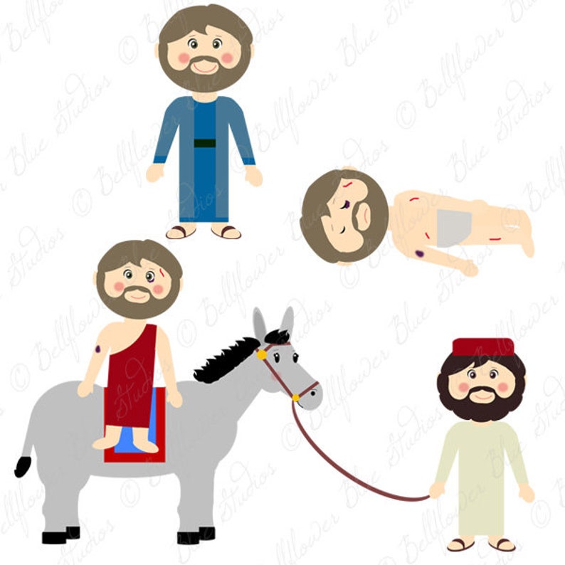 The Good Samaritan Digital Clipart Etsy
