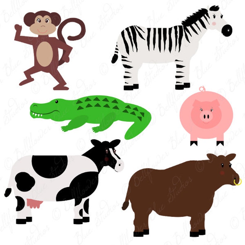 SALE Noah's Ark Digital Clipart Full Color version, now includes .svg files image 4