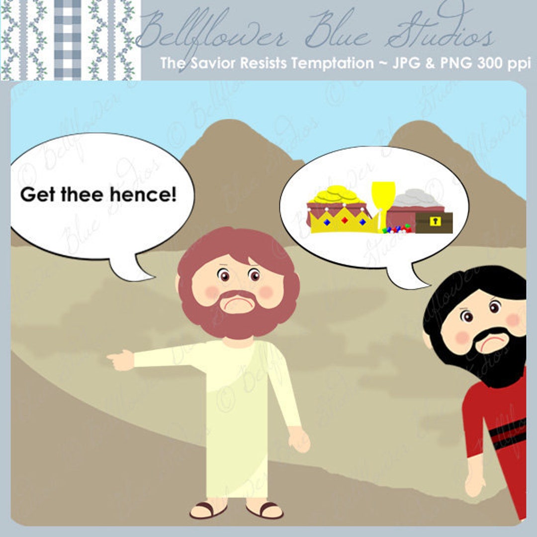 The Savior Resists Temptations Digital Clipart - Etsy