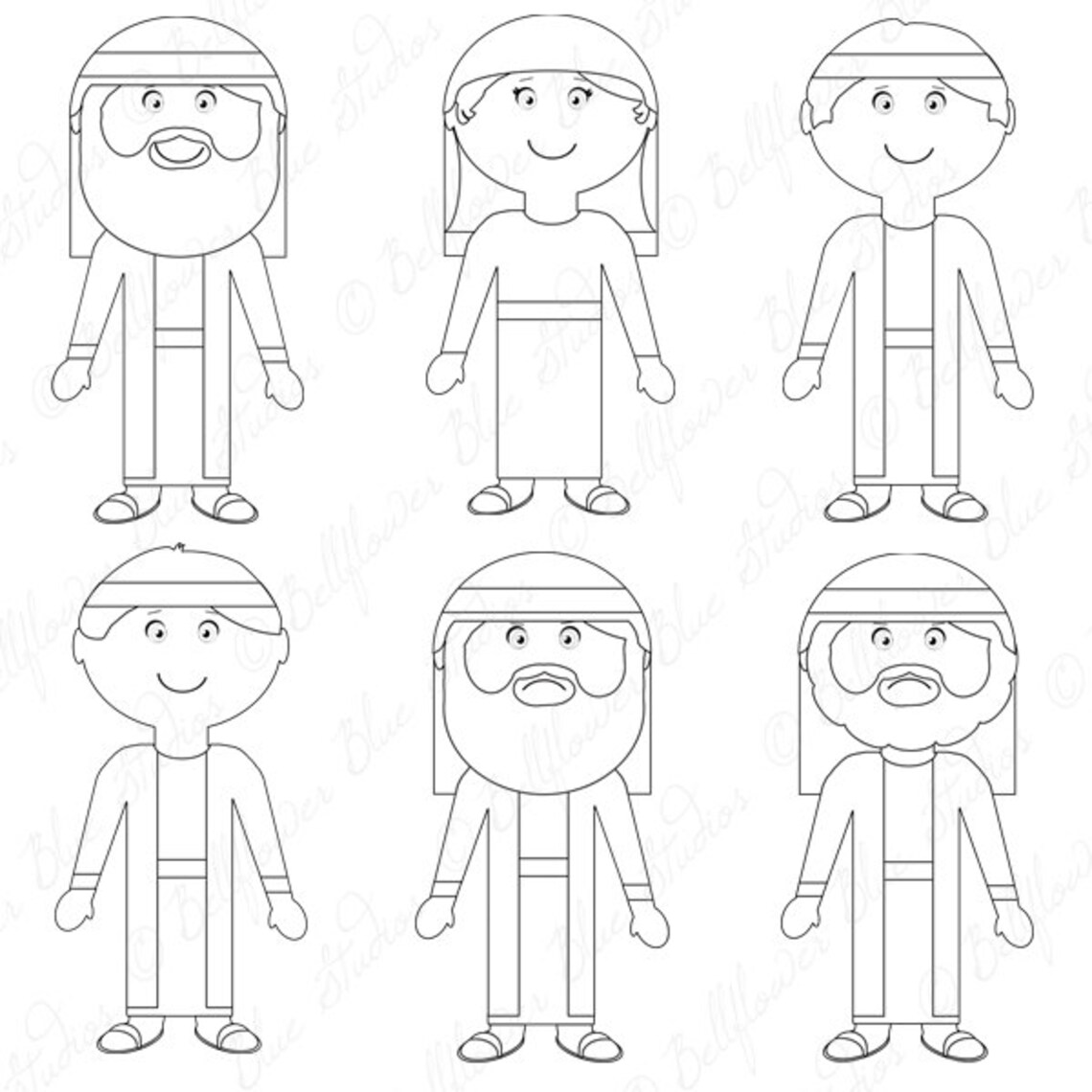 Lehi's Dream Digital Clipart (black &amp; White Line Art Version) - Etsy