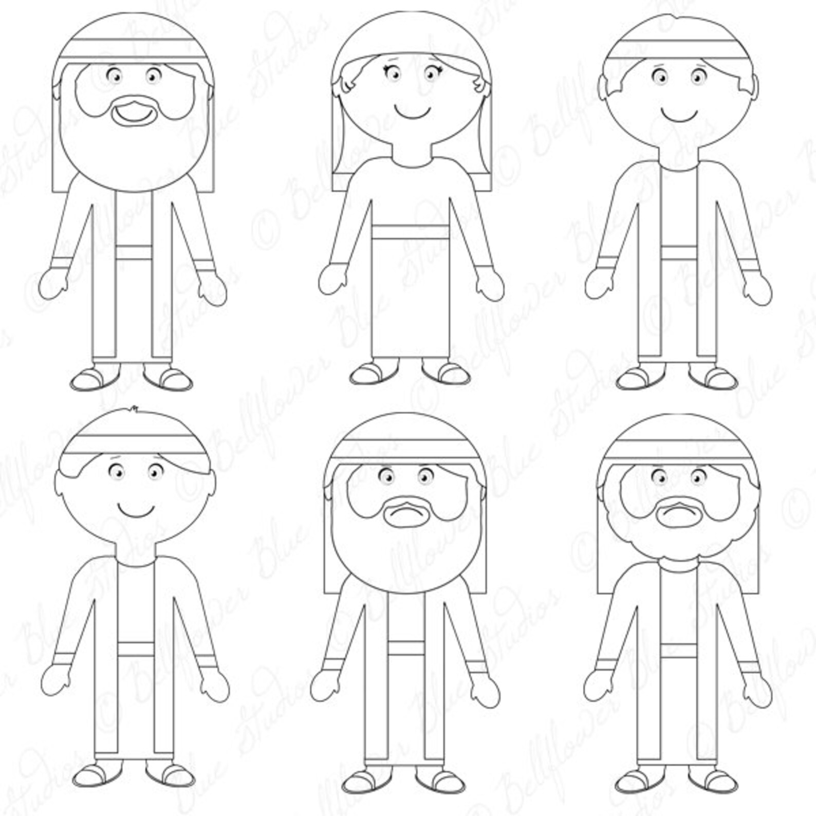 Lehi's Dream Digital Clipart (black &amp; White Line Art Version) - Etsy