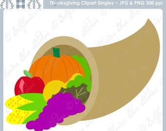 Cornucopia Digital Clipart Single