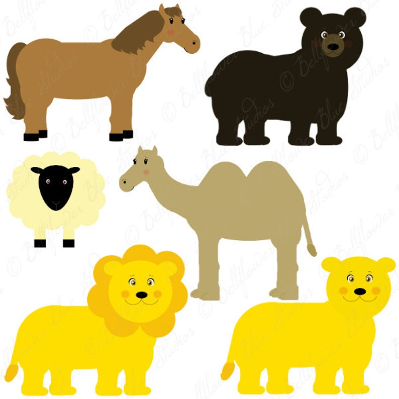 SALE Noah's Ark Digital Clipart Full Color version, now includes .svg files image 5