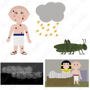 Moses and the Ten Plagues Digital Clipart image 3