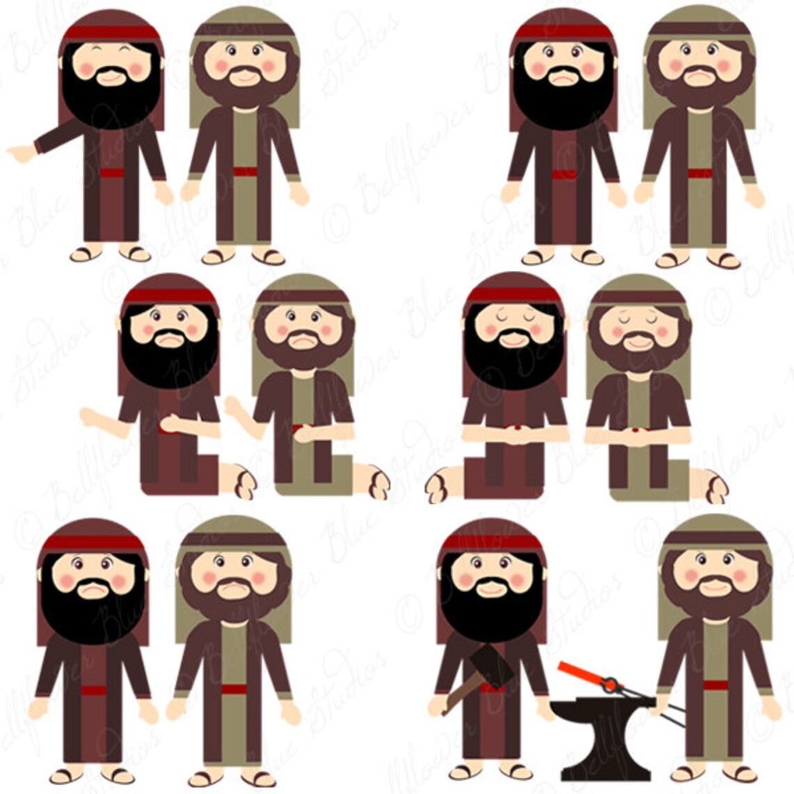 Nephi Builds A Ship Digital Clipart - Etsy