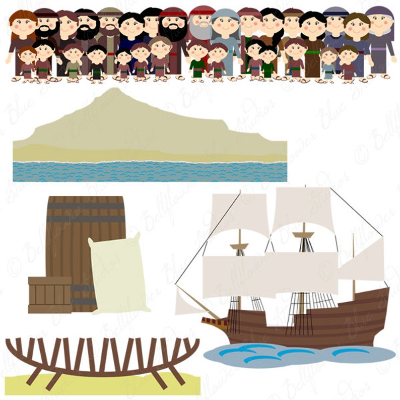 Nephi Builds A Ship Digital Clipart - Etsy