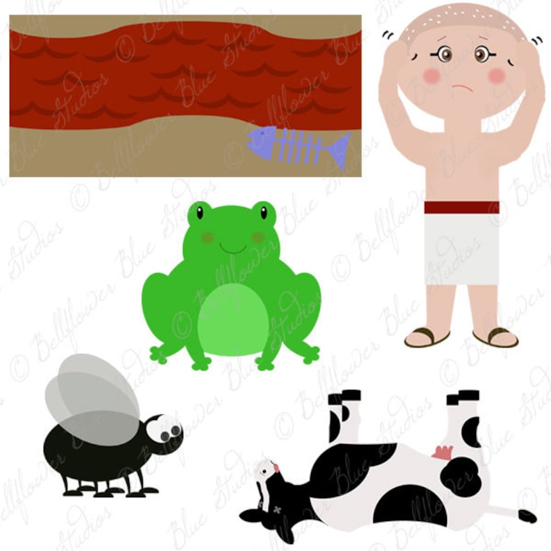 Moses and the Ten Plagues Digital Clipart image 2