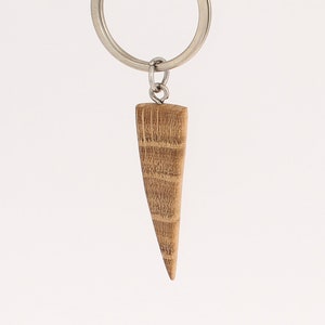 Eco wood keychain, wood key ornament, key fob key ring, key chain for him, key chain for her, purse charm, zipper charms, small keychain