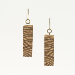 Rectangle earrings, natural wooden earrings, unique wood earrings, elegant statement earrings, nature jewelry, long dangle earrings, stripes