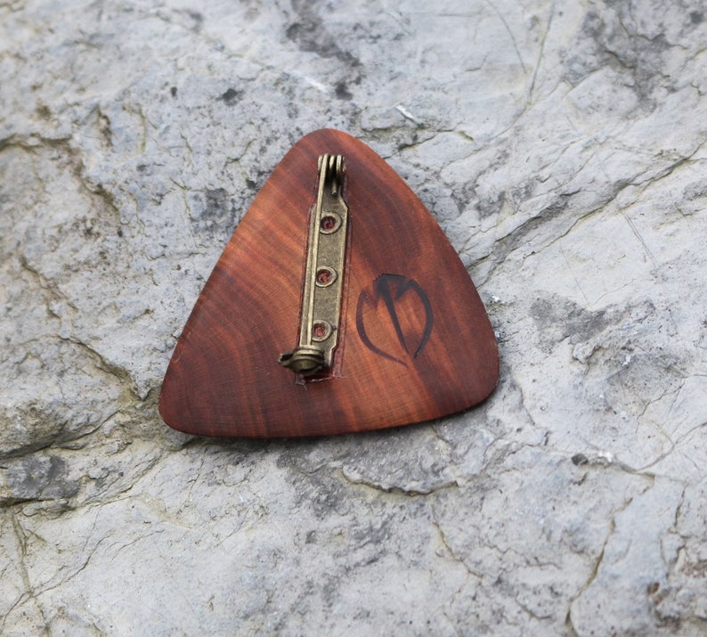 Wood Pin Minimalist Brooch Wood Brooch Triangle Brooch Etsy