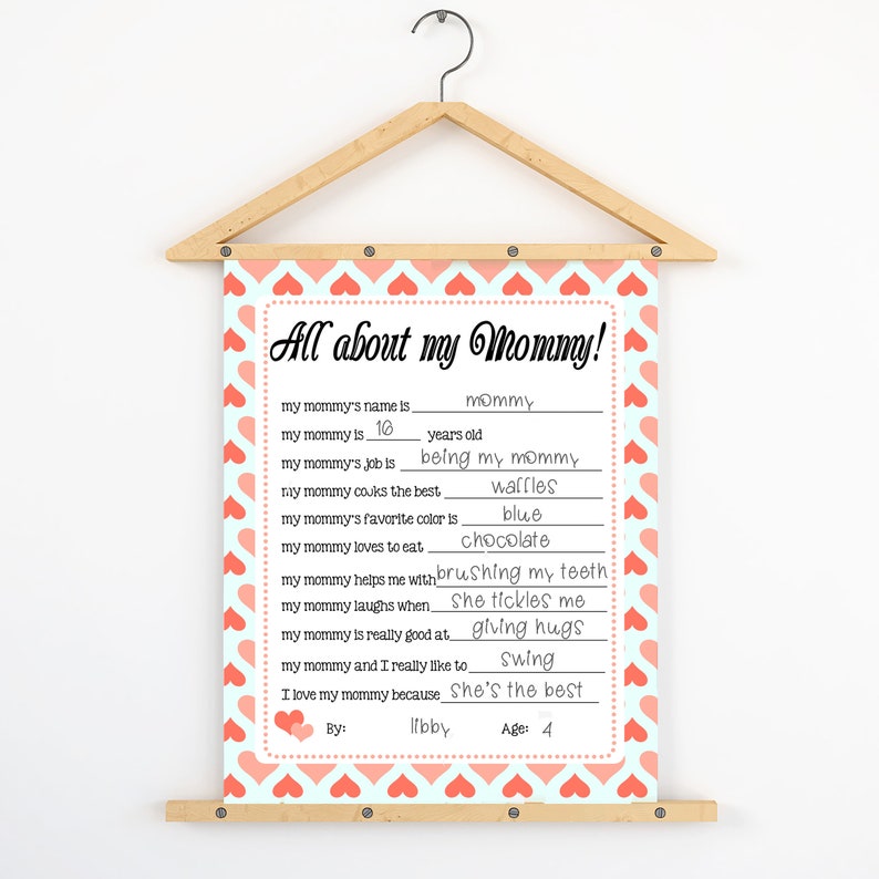 All About My Mommy Printable