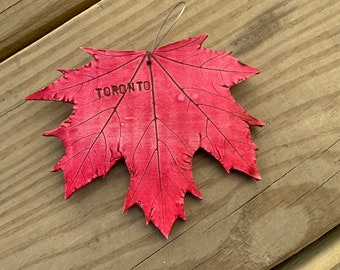 Toronto maple leaf ornament, Toronto Maple Leaves ornament, Toronto ornament