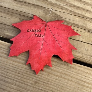 Canada 2024 maple leaf ornament, Canadian maple leaf ornament, gift for Canadian, Canada gift for nature lover