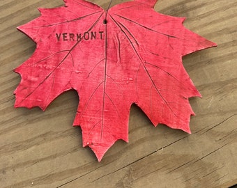 Vermont maple leaf ornament Christmas ornament