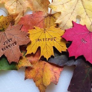 fall leaves, fall decor, fall ornaments, leaf ornament, maple leaf ornament, personalized ornament, fall wedding decor, fall wedding gift