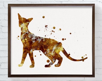 Siamese Cat Art, Siamese Cat Painting, Siamese Cat Print, Watercolor Siamese Cat, Siamese Cat Wall Decor, Cat Lover Gifts, Cat Wall Art
