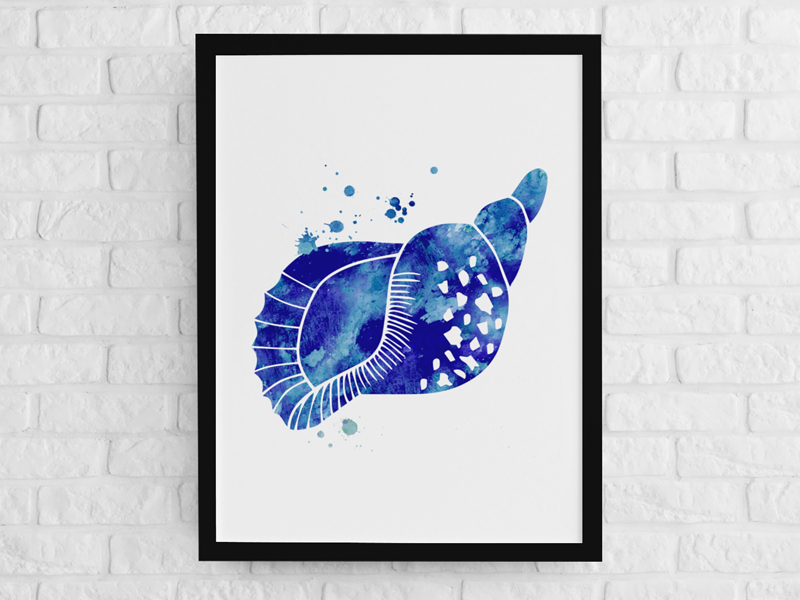 Muschel Aquarell Druck Meer Leben Druck Meer Kunst Strand | Etsy