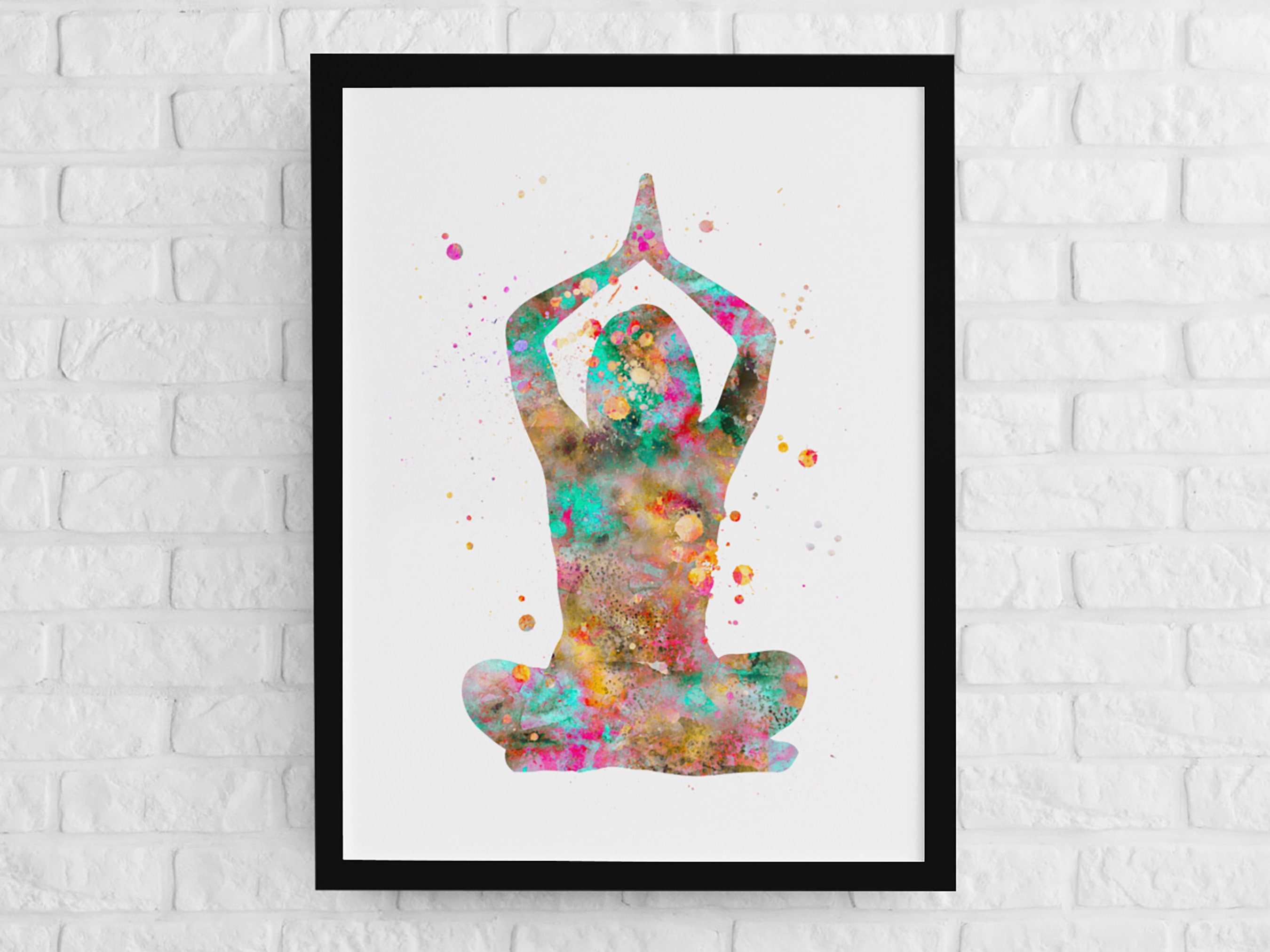 Yoga art yoga wall decor yoga print yoga poster yoga Etsy