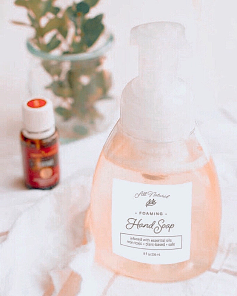 All Natural Foaming Hand Soap Label / Thieves Soap / Cute Etsy Australia