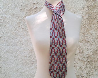 チルターンレッド マックルズフィールド シルクネクタイ 7.5 cm - Etsy
