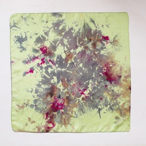 Neck silk square scarf, Face Covering scarf women, Silk bandana scarf, Silk face wrap scarf, Painted face wrap scarf, Silk neck wraps scarf