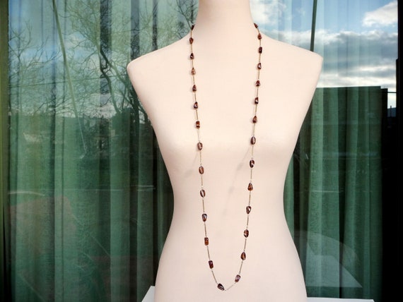 Art deco 1930s necklace, Faux Agate Bead Necklace… - image 8
