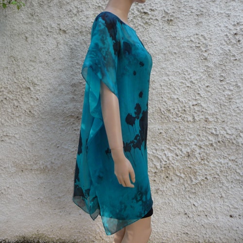 Unique dress for women, Silk kimono dress, Wearable art clothing, Handpainted dress, Party kaftan dress, Light summer dress, shops Boho chic dress