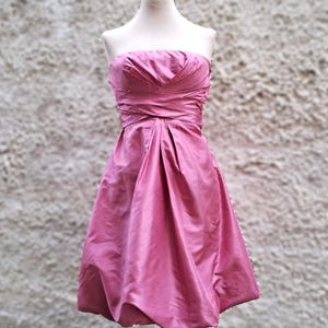 Strapless bubble skirt dress, Donna Ricco womens dress, Vintage cocktail party dress  size 2