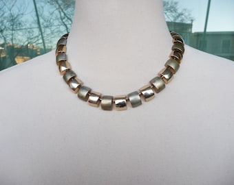 Vintage gold bib necklace, Gold choker necklace, Women collar necklace, Gold statement necklace, Gold necklace wedding