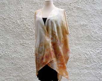 Floral Silk Duster, Women Silk Kimono Jacket, Painted Outfit, Jacket for Wedding, Silk Kimono Robe Women, Silk Women Cardigan