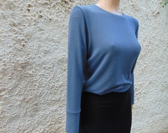Schnittmuster Frauen, Schnittmuster Jersey Mock Neck/Rollkragenshirt, Schnittmuster Pdf, Schnittmuster Pdf, Schnittmuster Pdf, Grundschnitt Bluse, Pdf Schnittmuster, Anfänger PDF