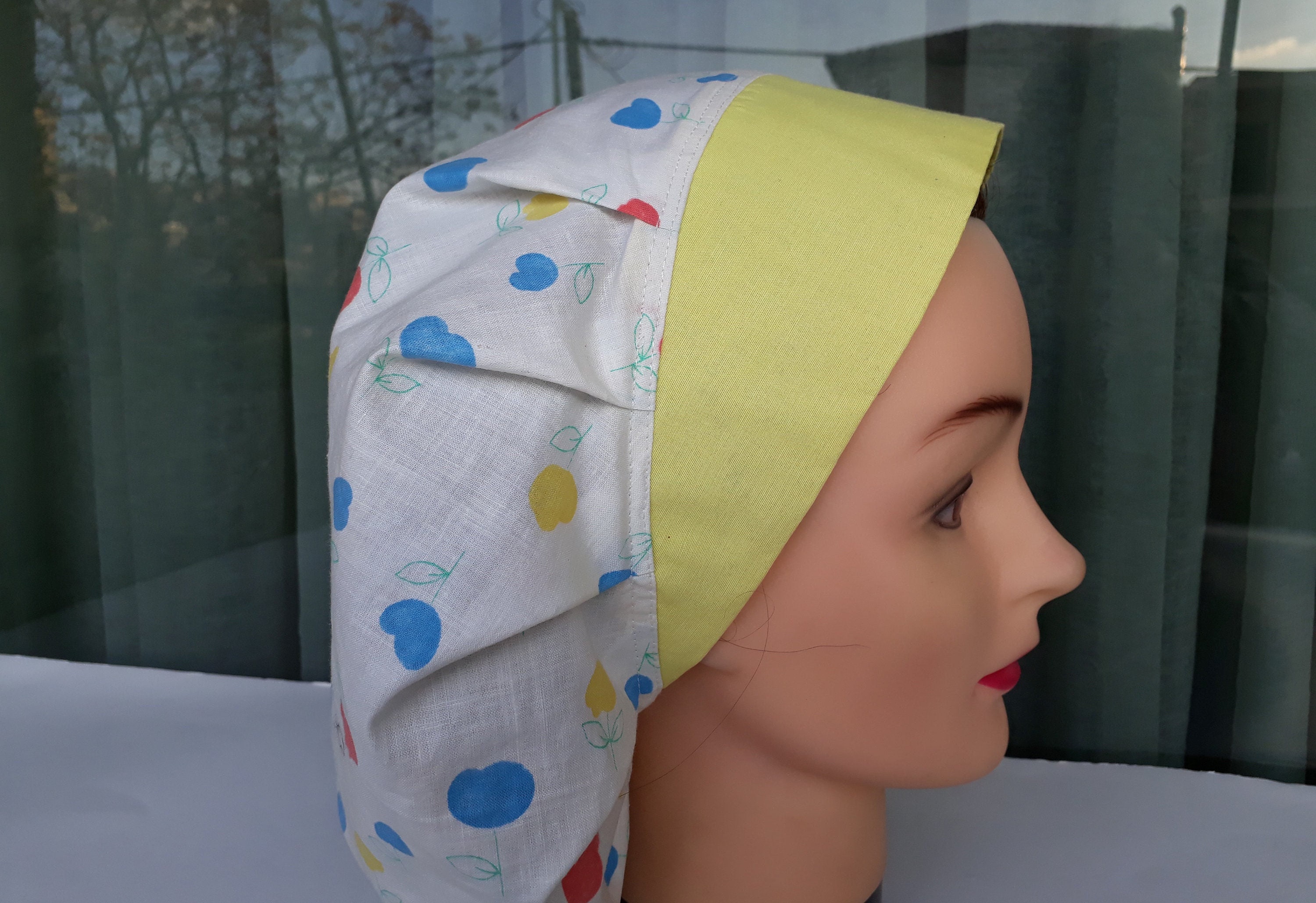 Scrub Bouffant Sewing Pattern, Bonnet Hat Pattern Pdf Beginners, Chemo ...