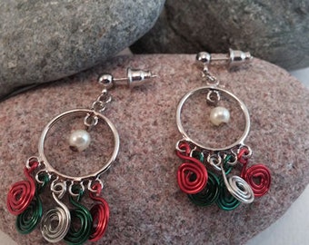 Christmas Loop Earrings