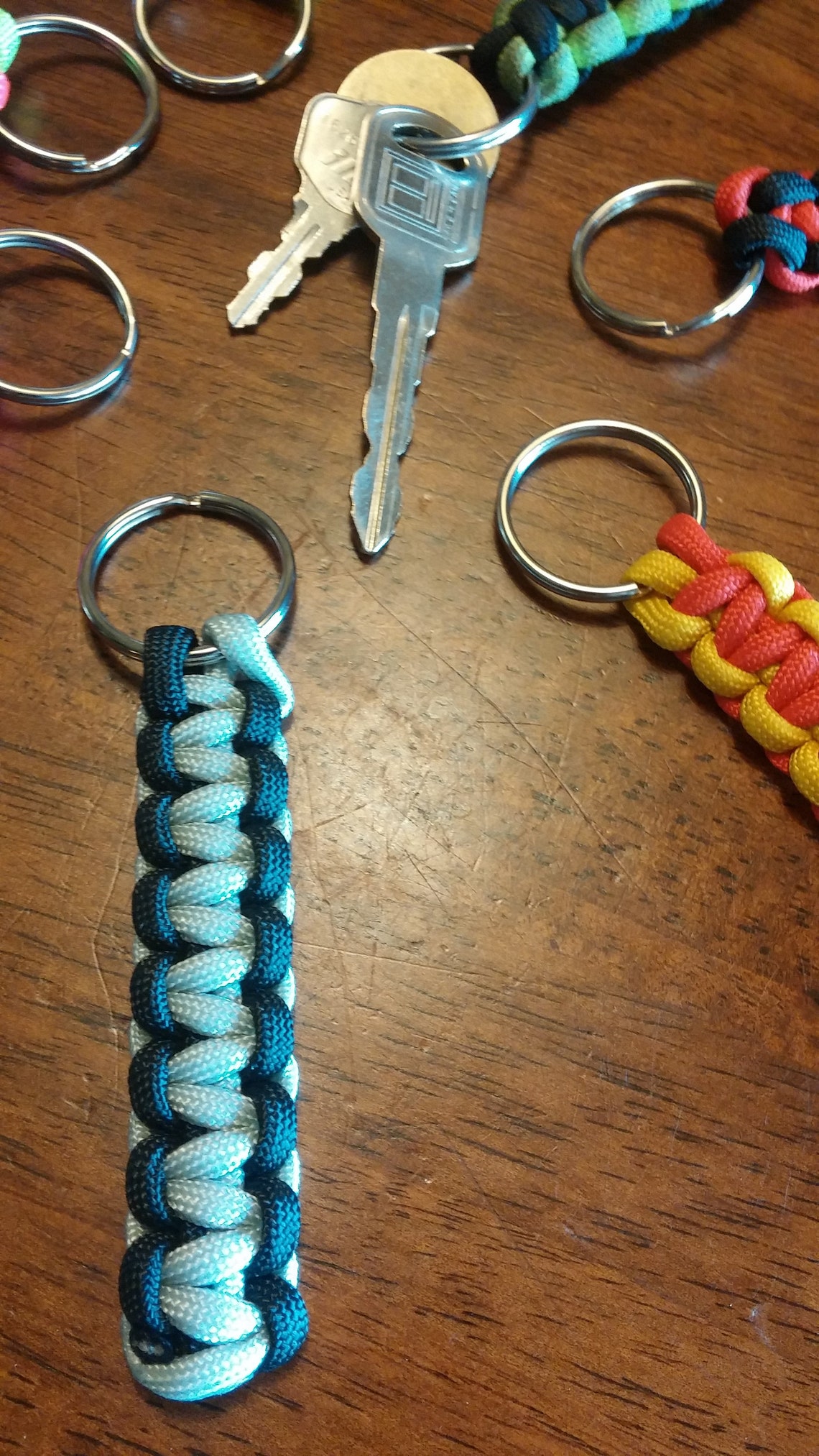 Paracord Keychain Custom Made to Your Colors Etsy