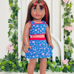 Floral Crop Top and/0r  Ruffled Skirt for   18 inch dolls