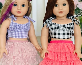 Layered Tulle Skirt for 18 inch Dolls