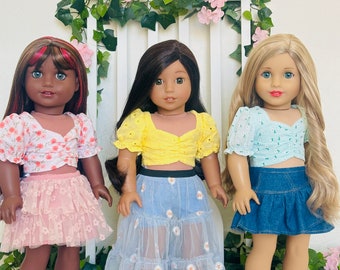 Nymphea Blümchen Top für 18 inch dolls