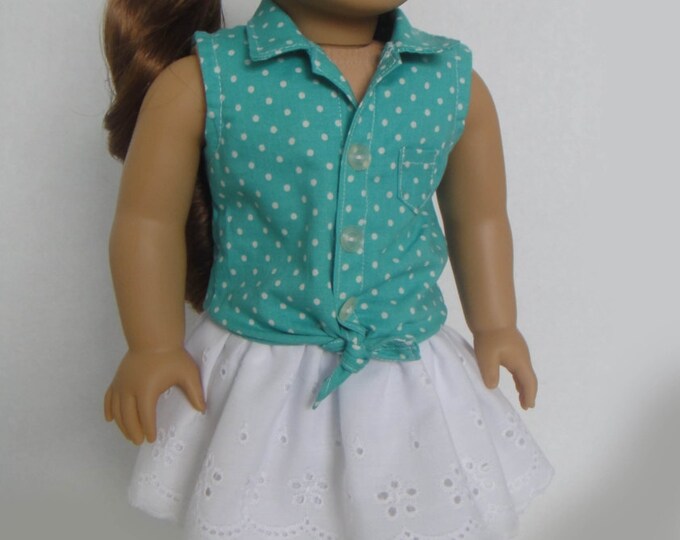 polka dot shirt with tie