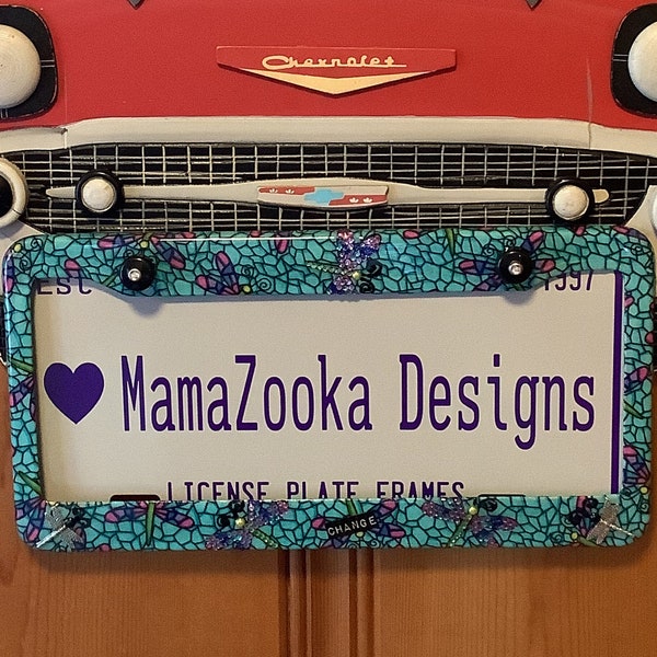 Dragonfly 3D License Plate Frame by MamaZooka Designs